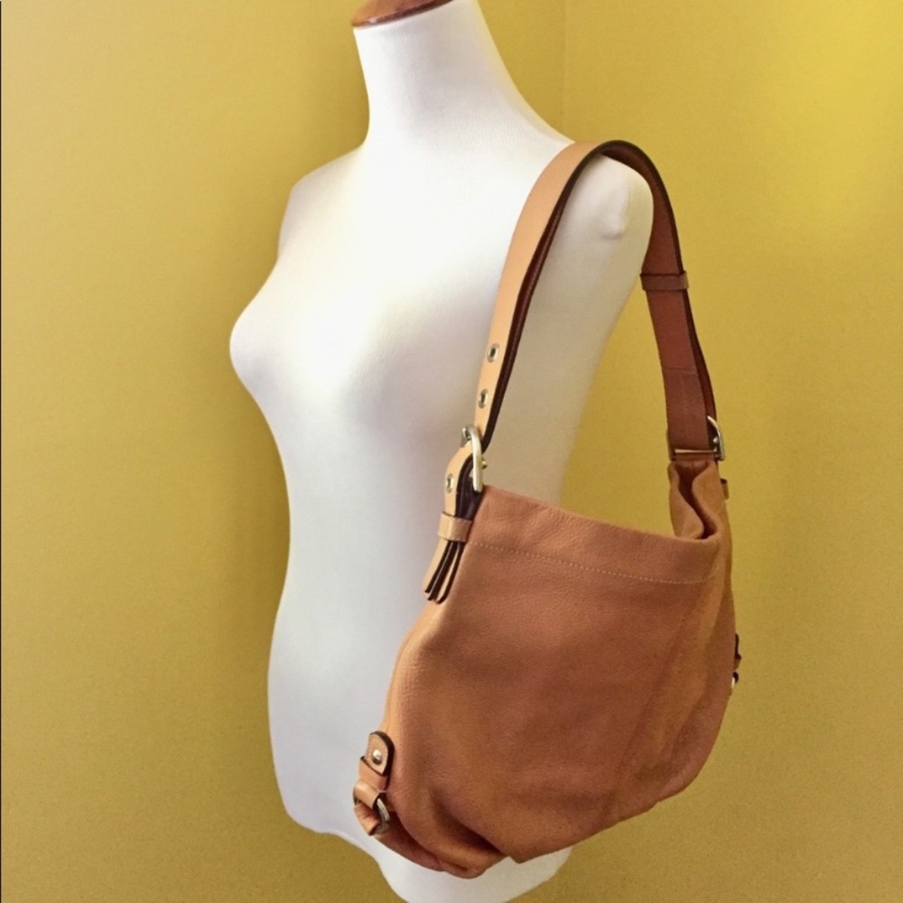 Authentic leather Coach pebble hobo bag purse
